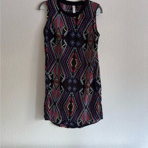 Geometric Patterned Sleeveless Dress